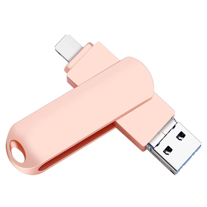 Metalowy dysk Flash Usb OTG 256GB 128GB 64GB 32GB 16GB dla iPhone 3 w 1 błyskawica HD USB Flash 3.0 Pendrive Cle dysk pamięci na Ky