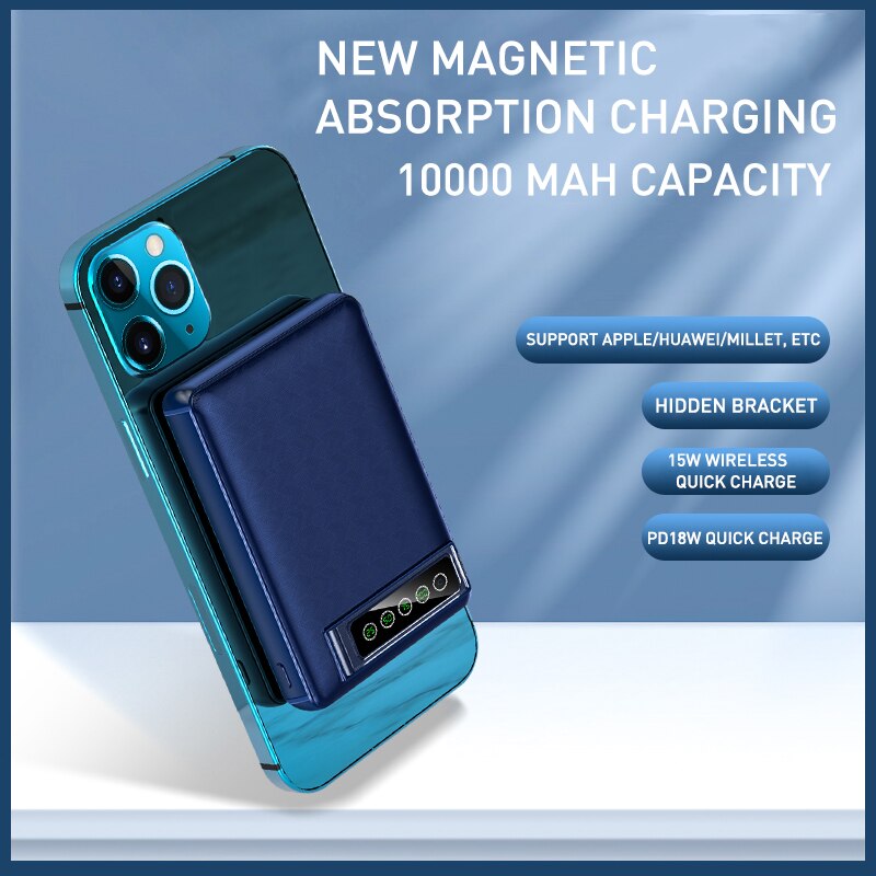 15W Mini magnetisch Energie Bank Für iPhone12 10000mAh magnetisch kabellos Handy, Mobiltelefon Energie Bank Tragbare Mini Tasche Externe Batterie