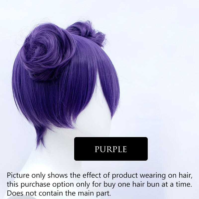 Postiche Synthétique à réinitialisation pour Femme, Chignon, Rose, Rouge, Blonde, Bleu, Extension de Cheveux, Accessoires de Cosplay