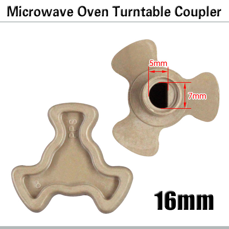 Microwave Oven Parts Turn Core Coupling Magnetron 16mm Microwave Oven Turntable Roller Guide Support Coupler Tray Shaft