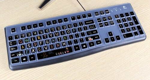 Keyboard Protection for Logitech K120 Keyboard MK120 Desktop Keyboard Protection Film Full Cover Button Cover Keyboard Cover: type14