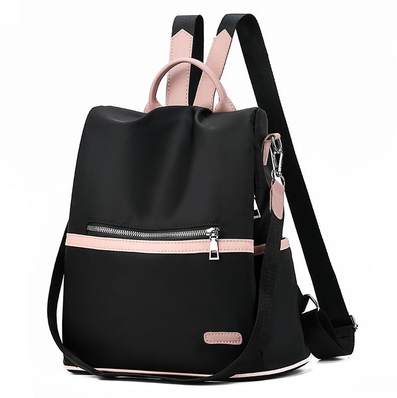 lässig Oxford Rucksack Frauen Schwarz Wasserdicht Nylon Schule Taschen für Teenager Mädchen Reise Tote Packbag: Ursprünglich Titel