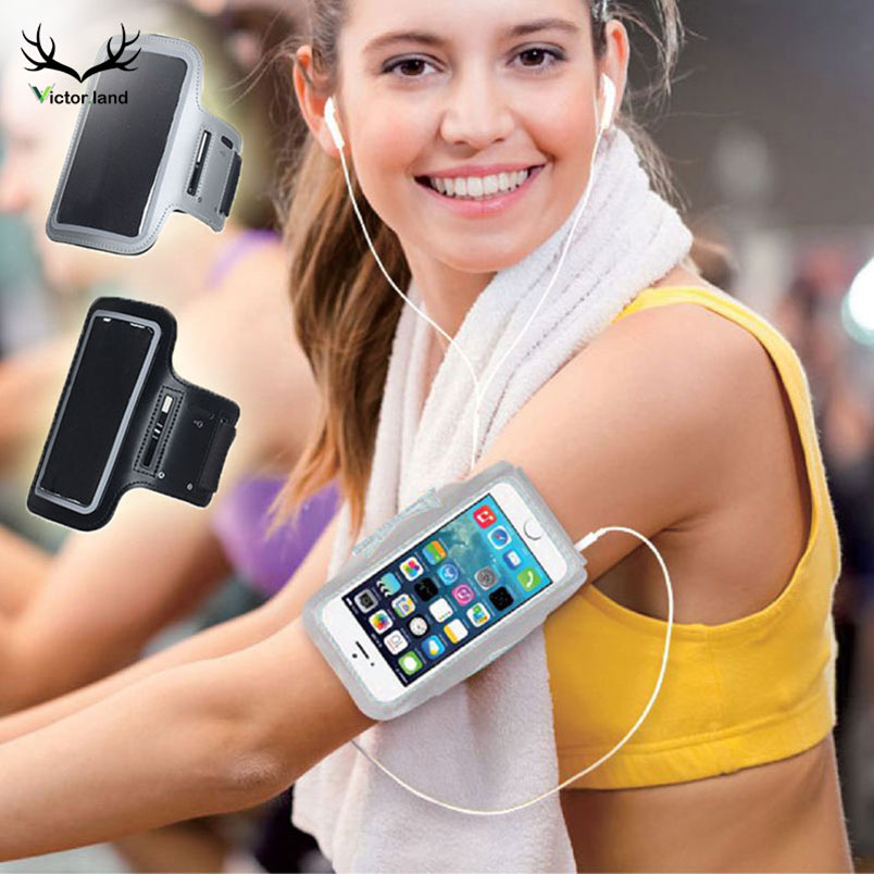 Black Gym Sport Armband For Samsung galaxy s8 note 9 8 s6 s7 edge a5 j7 s9 plus a8 j5 Arm Band Phone Bag Case