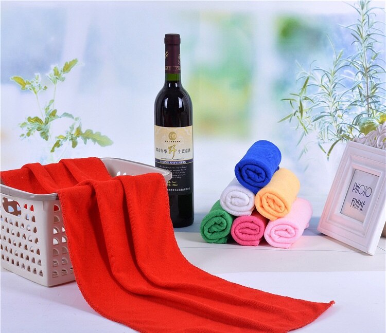 Goedkope 30*70cm microvezel handdoek met hoog absorptievermogen voor droog haar, effen kleur, snel drogende microvezel handdoeken voor in de kapperszaak.