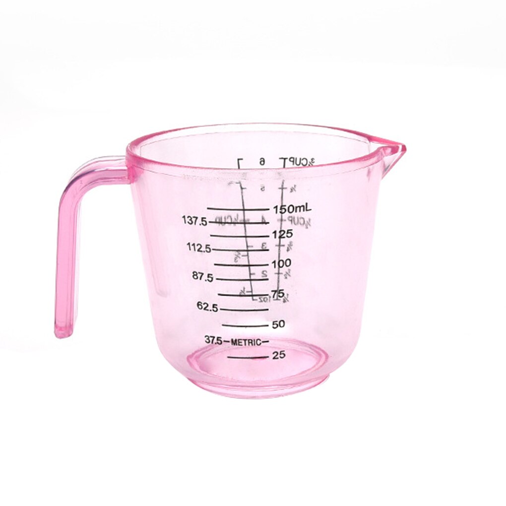 Märkesplastmätningskoppar måttkoppar för flera mått bakning matlagningsverktyg flytande måttkanna behållare mätkoppar: Nr .3 / 300ml transparent