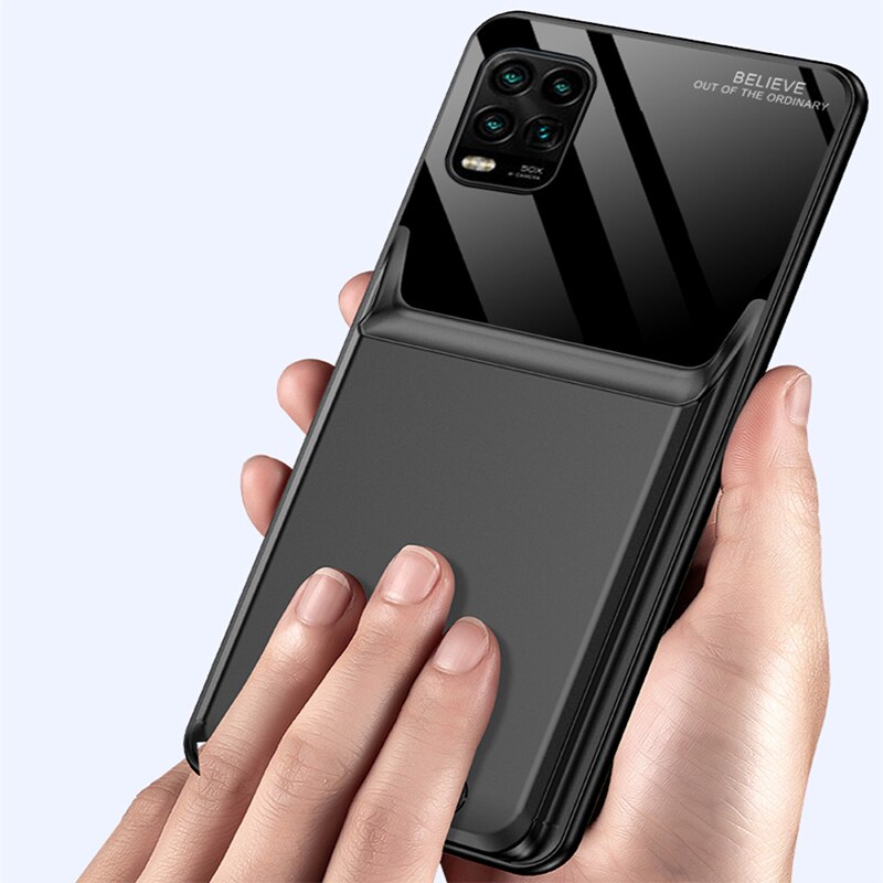 Pour Xiaomi Mi 10 Lite boîtier de batterie 10000 Mah chargeur boîtier couverture de téléphone intelligent batterie d'alimentation pour Xiaomi Mi 10 Lite boîtier de batterie Capa
