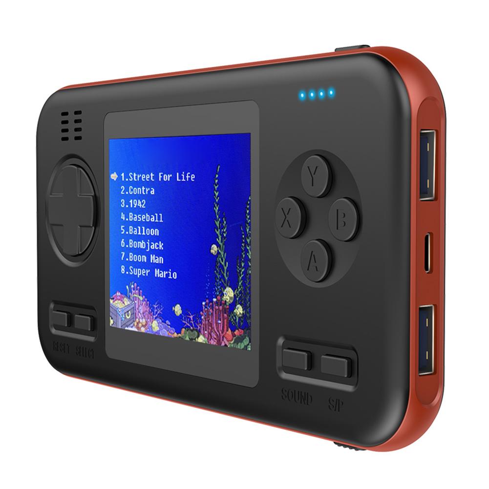 Mini-spielkonsole mit 2.8- zoll-farbbildschirm, powerbank, 416 spielmodi, kleine größe, leicht und einfach zu transportieren