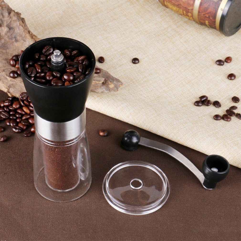 Håndkvern manuell kaffekvern plast kaffemaskin håndkvern til kaffebønne keramisk slipekjerne vaskbar kvern