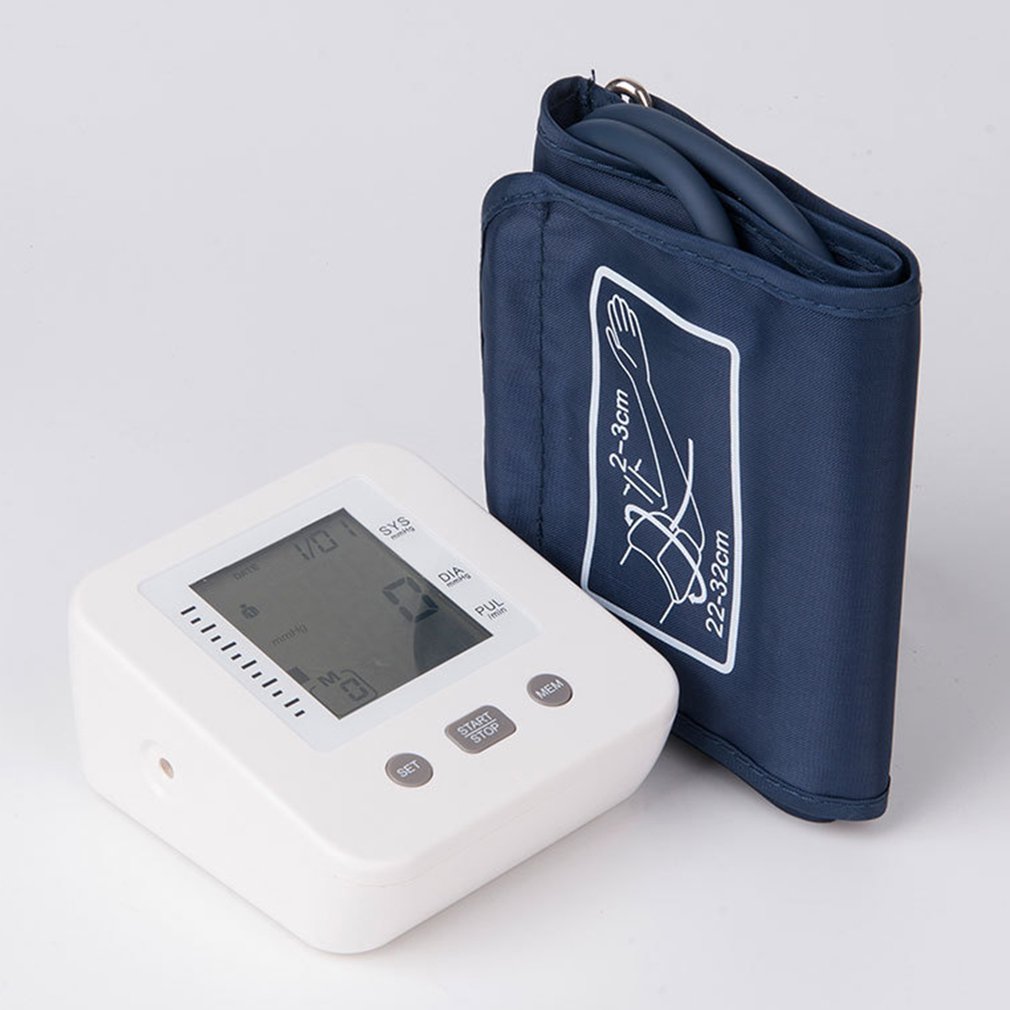 Automatic Arm Type Electronic Sphygmomanometer LCD Digital Display Sphygmomanometer English Without Voice