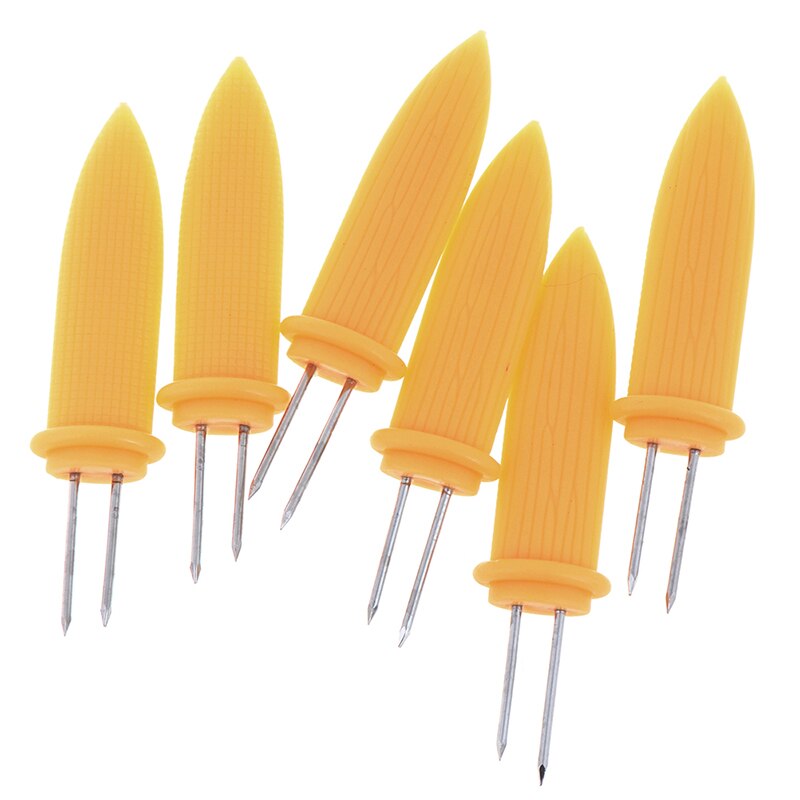 6PCS Corn On The Cob Holders Stainless Steel BBQ Prongs Skewers Forks Party kichen accessories kichen tool