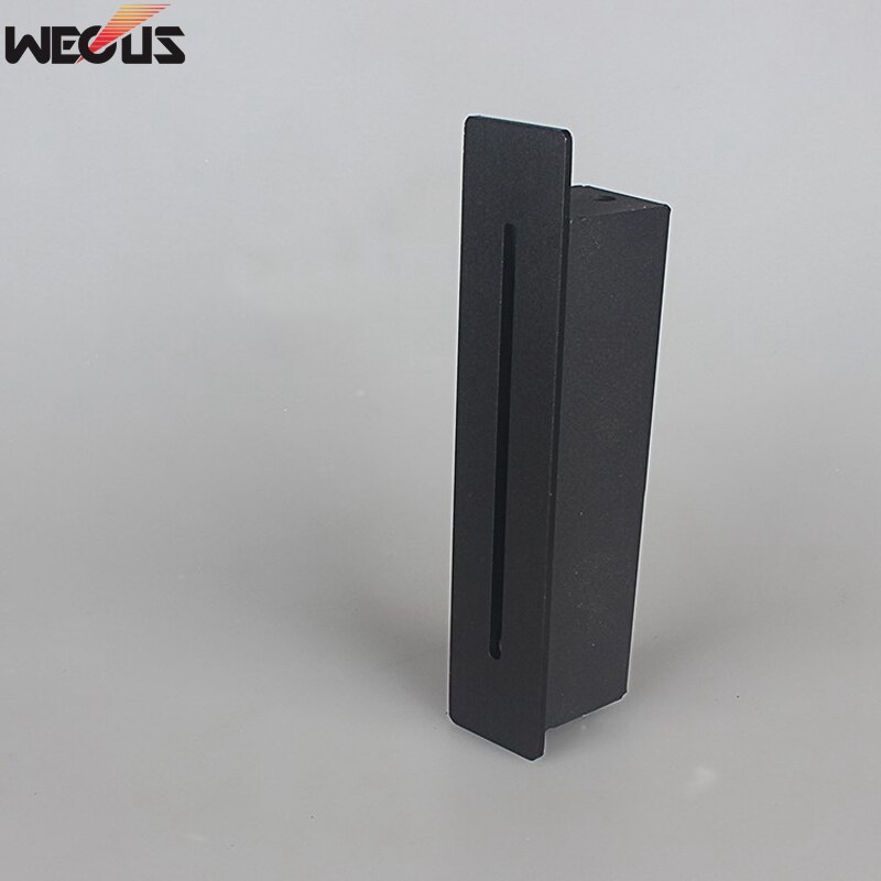 (WECUS) Strip-shaped downlight footlight, embedded rectangular led corridor stair light, kicking light: Sand black / warm light