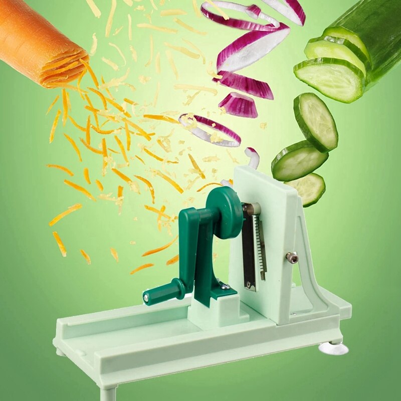 Multifunctional Vegetable Cutter Manual Food Spiral Slicer Kitchen Gadgets Kitchen Tools Gadgets Spiral Grater Cutter