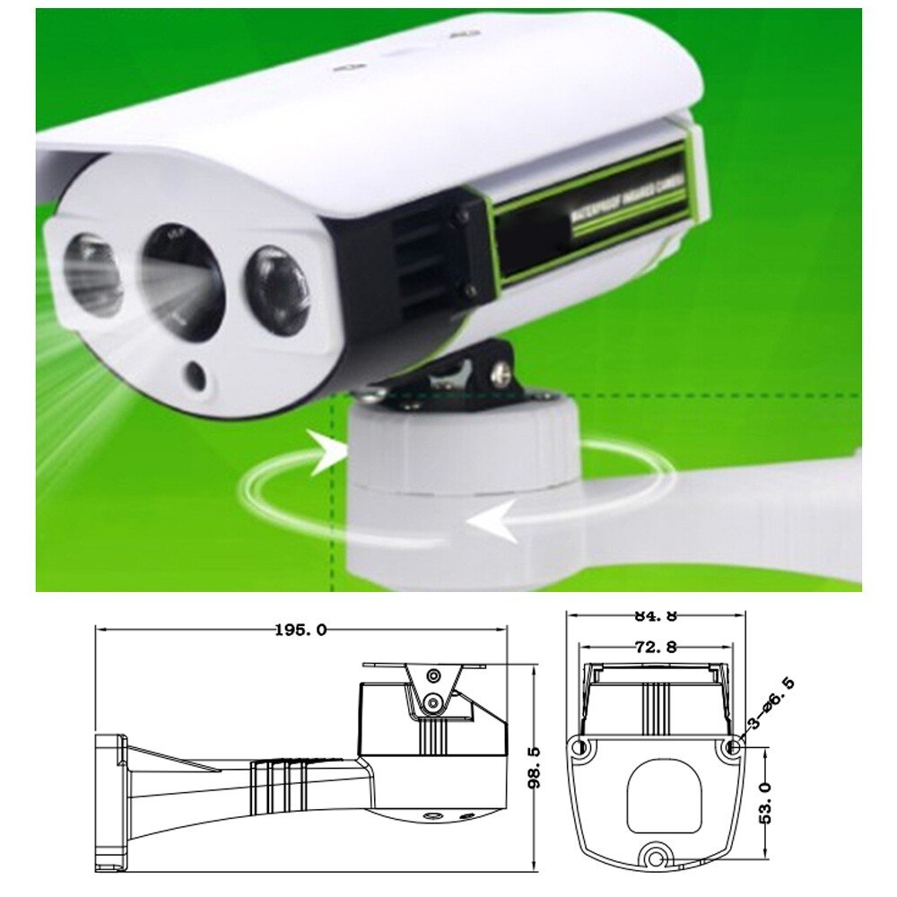 Elektrisk roterende monteringsbrakett pan tilt stativ holder for cctv ip analogt kamera horisontalt 255 grader vertikalt 60 grader