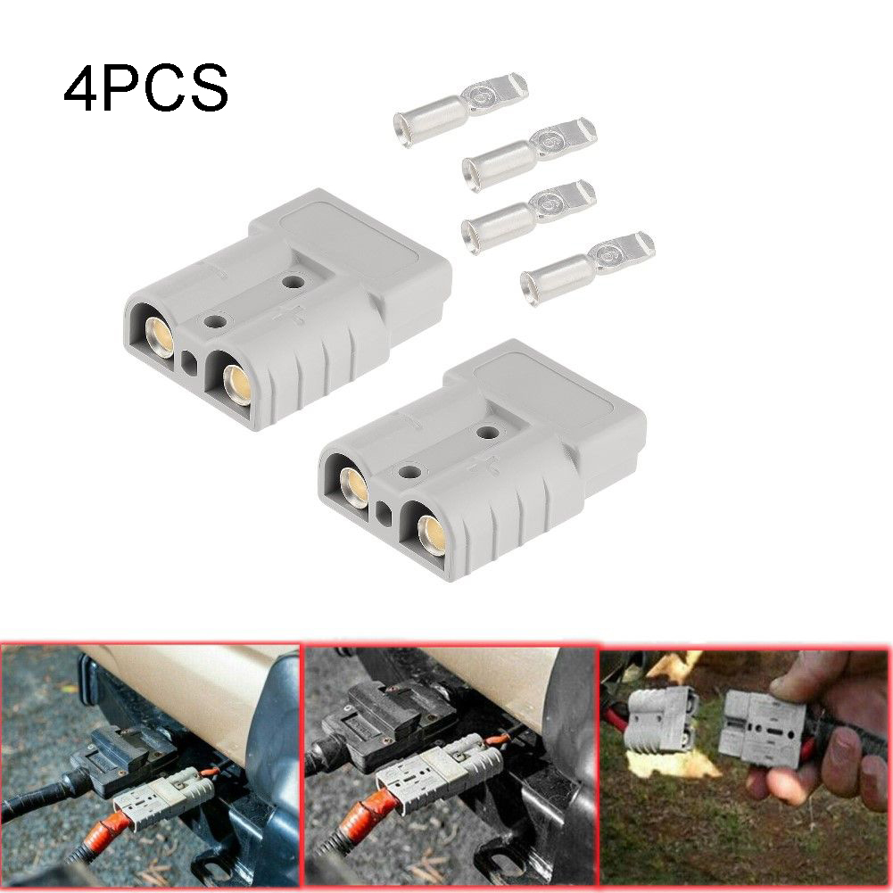 Conector de 50A para enchufe estilo Anderson, adaptador de carga de batería, CC, energía Solar, caravana, motocicleta, accesorios