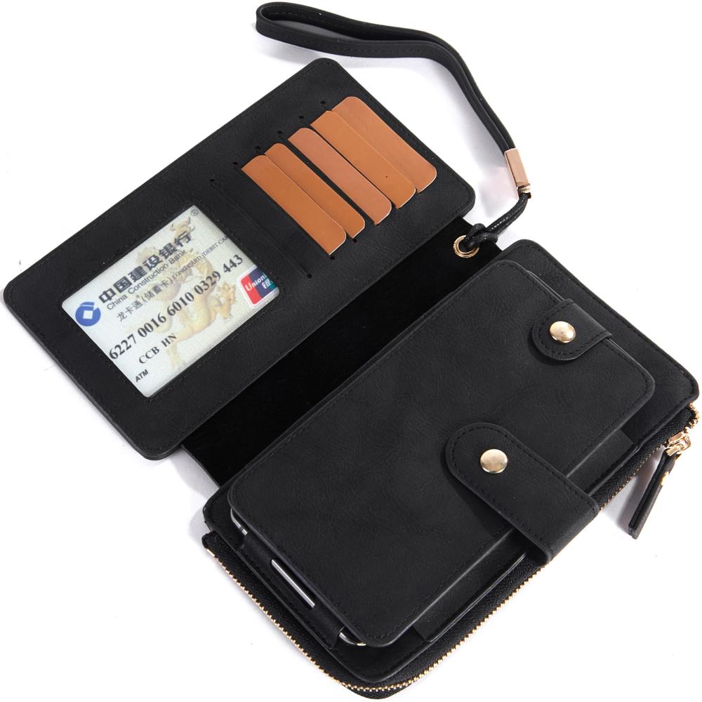 Heren lange telefoon portemonnee multifunctionele clutch portemonnee voor mannen hasp kaarthouder grote capaciteit handtas portemonnees