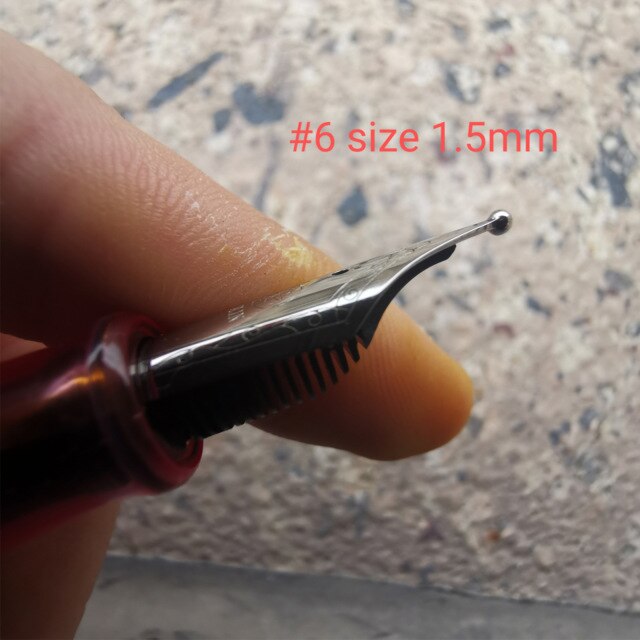 Punta de pluma estilográfica redonda ancha (1,2mm) o doble ancha (1,5mm) para pulir tinta, pluma para de negocios de escritura, 1 ud.