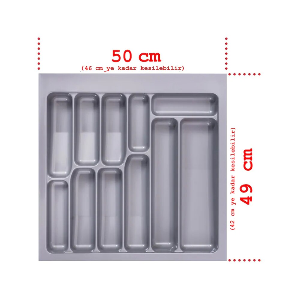 Good made in Turkey, the CE CERTEFIED 10 different sizes kitchen cutlery cutlery drawer organizer tray storage box: 50 cm *49 cm