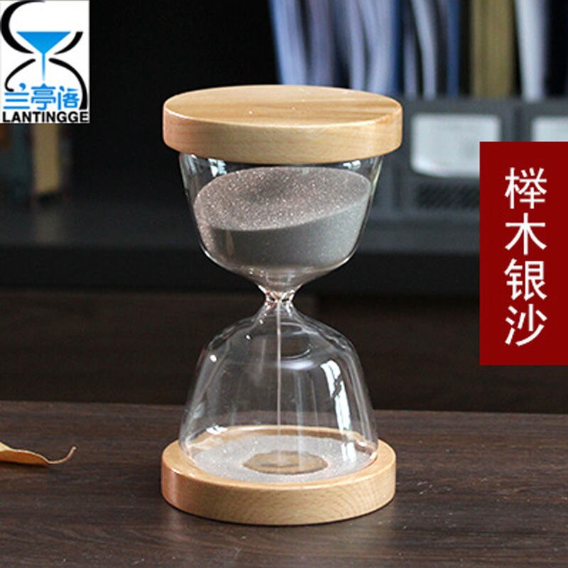 Sablier en bois et verre, 15 Minutes, horloge de sable, Style nordique, beau, , ornement de bureau, maison, pour enfants, minuterie de sable: Color B