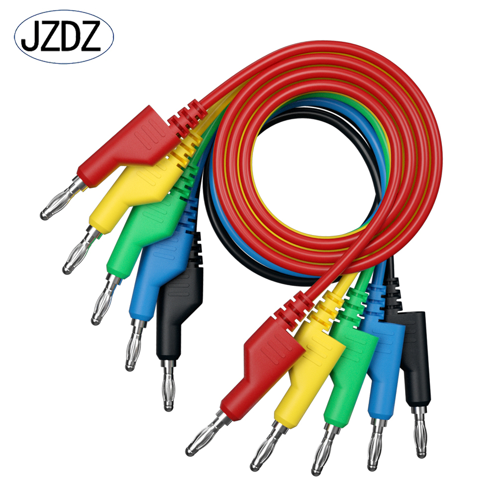 JZDZ 5 stks Multimeter Meetsnoeren 4mm Banaanstekker naar Banaanstekker Elektrische Test kabel Jumper draad DIY tool J.70054