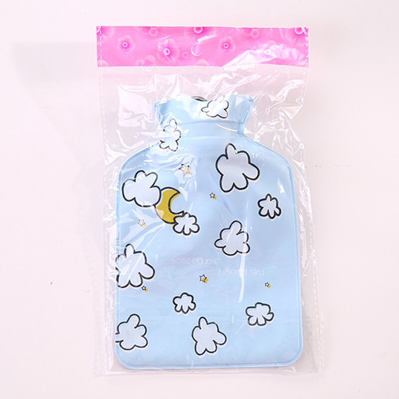 Mały uroczy termofor pojemnik na butelki poręczne perły wykończone tkaninami wypełniony wodą typ ciepły skarb dłoni 10.5*15.5cm