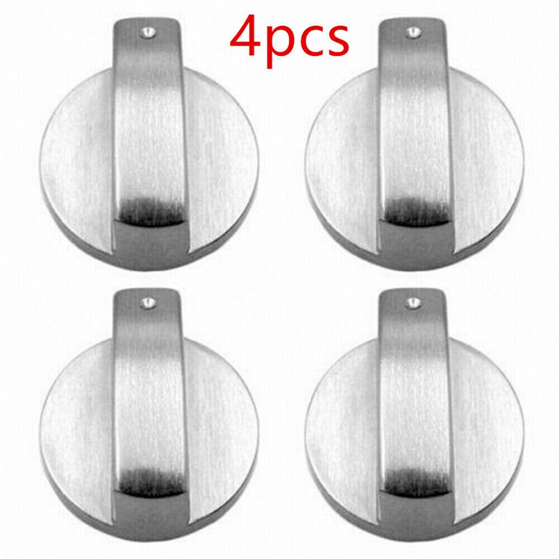 4 stk universal gaskomfur knapper komfur ovn komfur kontrol knapper switch 6mm sølv ovn switch madlavning overflade kontrol låse