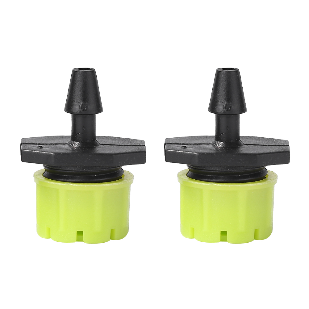 100 Pcs Micro Flow Dripper Drip Head Inch Adjustable Hose Garden Irrigation Misting Water Dropper Hose Drip Head Kit: Green