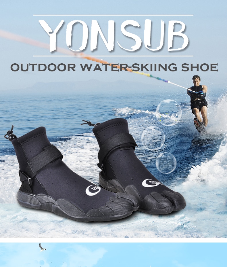 Yonsub 3mm Surf Boots water skiing shoes Neoprene rubber Scuba Diving booties Non-slip dive surfing kayak shoe