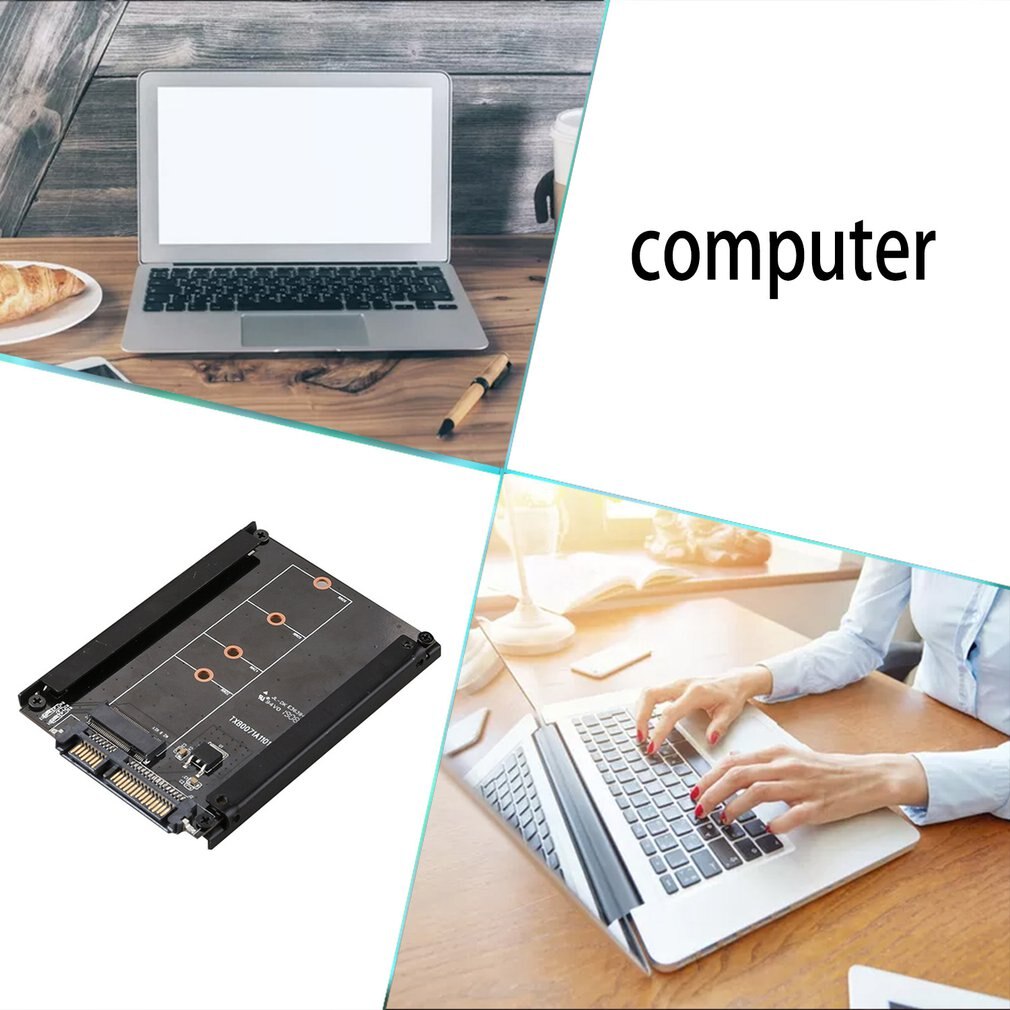 M.2 NGFF SSD To 3.0 SATA Bkey 2.5inch 22Pin 6Gbps/s Expansion Adapter Card With Enclosure Socket M2 NGFF Adapter