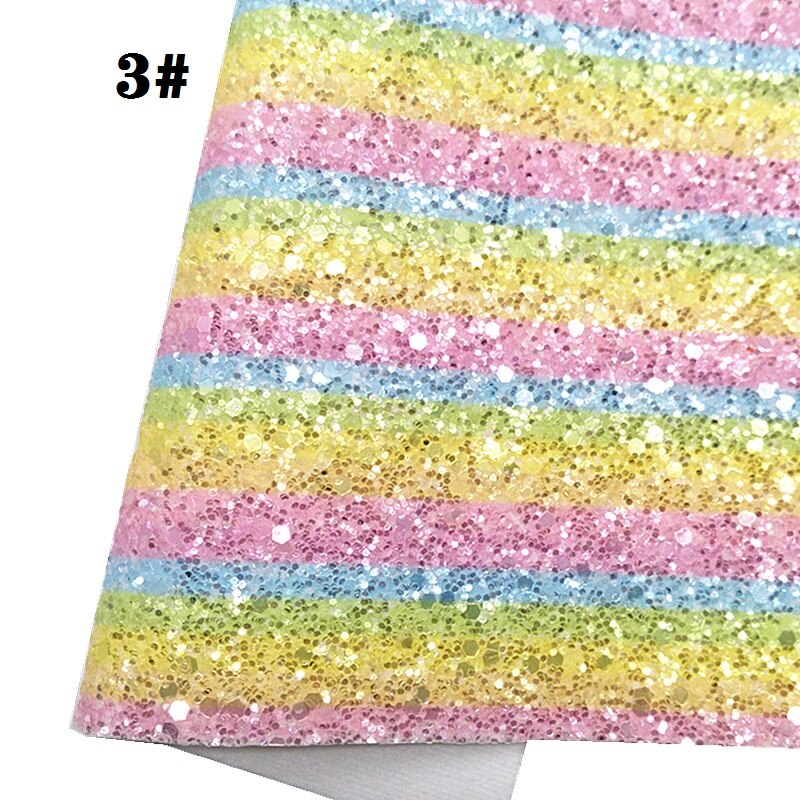 Sateenkaari raidat paksu glitter vinyyli kangas arkki huopa tausta synteettinen nahka tekovinyyli tee itse  a4 koko  r409a