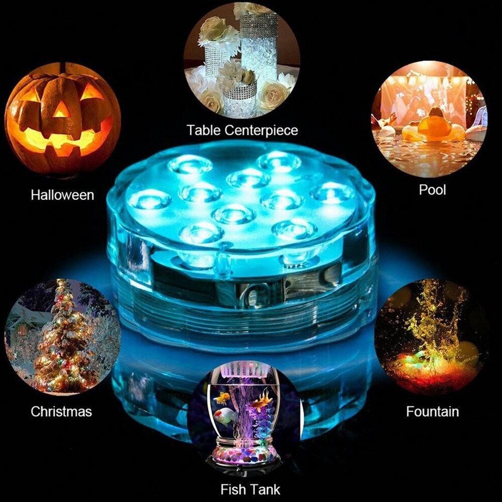 Control RGB Color Changing Underwater Pond Mood LED Lights For Lay Z Spa Pool