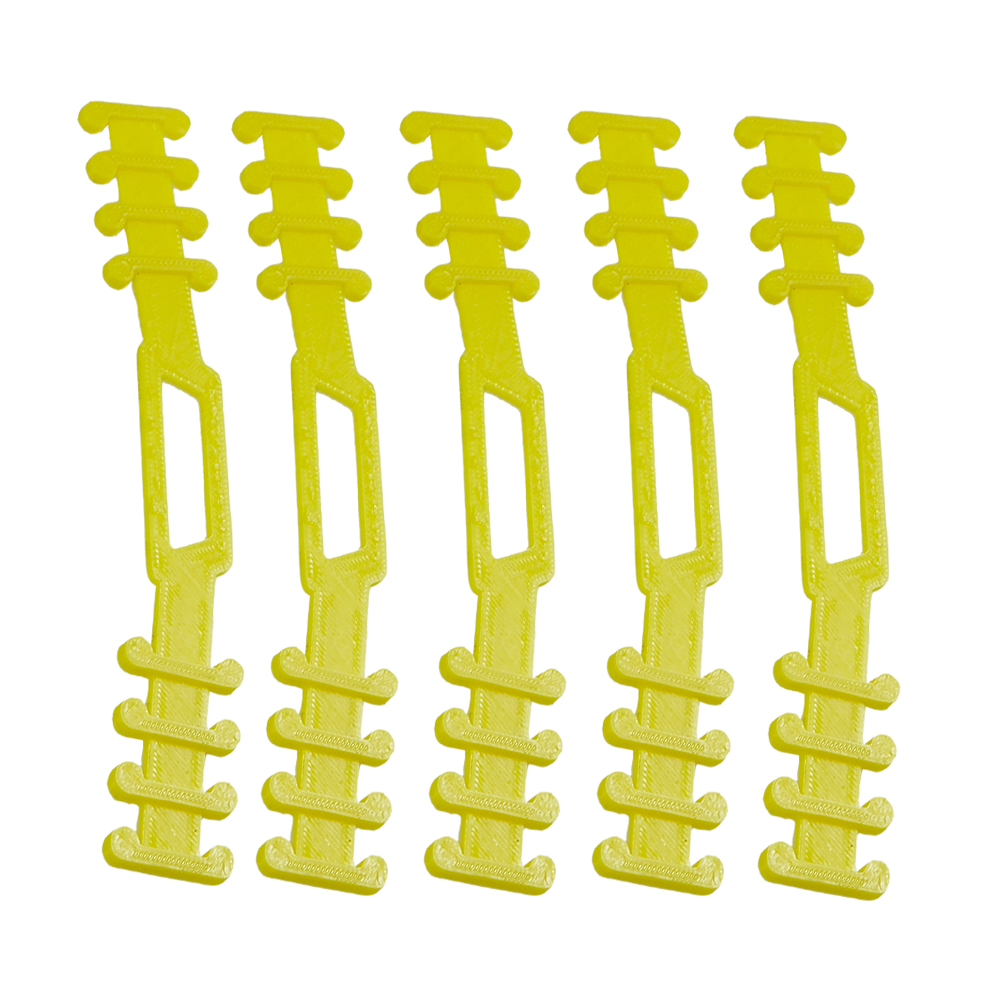 5 Pcs 3D Gedrukt Masker Strap Extender Size Aanpassing Gesp 5 Pcs Vierde Versnelling Verstelbare Anti-Slip Masker Oor grips Extension Haak: Yellow-L