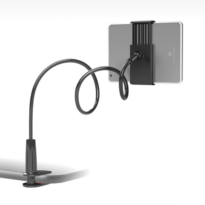 Stretchable Phone Holder stand Flexible Long Arm Lazy Phone Holder stands Clamp Bed Tablet Car Selfie Mount Bracket: all black