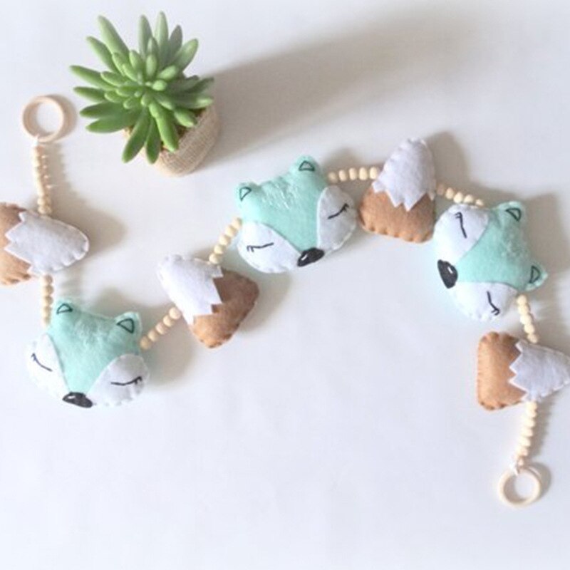 1Pc Baby Speelgoed Nordic Cartoon Vos Baby Rammelaars Kinderen Kamer Opknoping Decor Fotografie Prop Zachte Rammelaar Mobiele Wandelwagen Accessoire