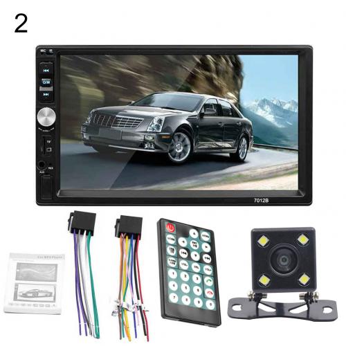 7012B-REPRODUCTOR DE Radio para coche, 1080P, HD, 7 pulgadas, estéreo, Bluetooth, MP4, MP5, USB, pantalla táctil, tarjeta de Radio, compatible con teléfono Android de Apple: 2
