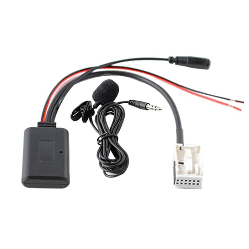 12 -pins bluetooth-module, draadloze autoradio, stereo-aux-kabeladapter voor peugeot