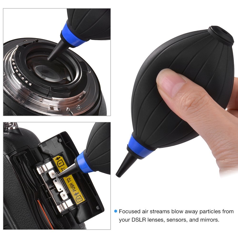 Vsgo Professionele 5 In 1 Camera Lens Cleaning Kit Dslr Reiniging Set Dust Blower + Lens Schoonmaken Oplossing Voor Digitale camera 'S