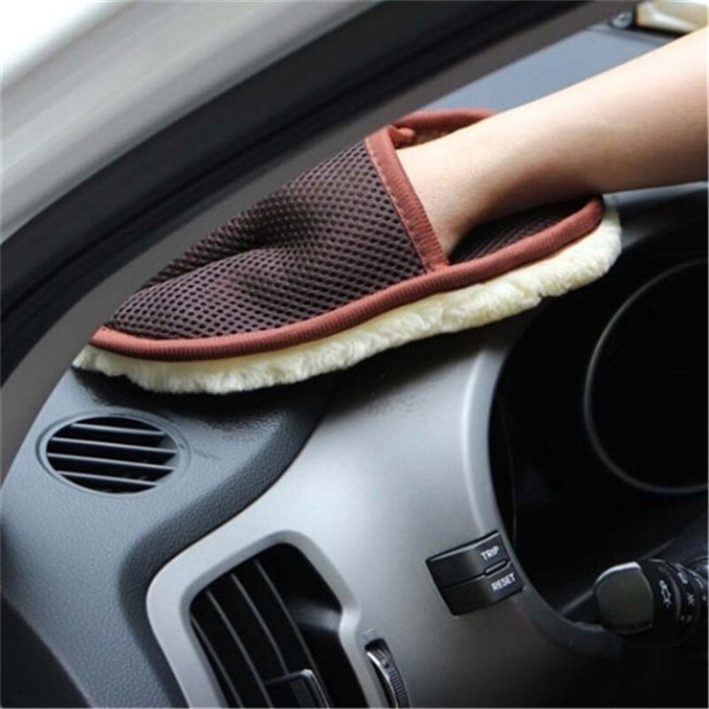 Car Styling Wool Soft Car Washing Gloves Cleaning Brush Motorcycle Washer Care With packaging