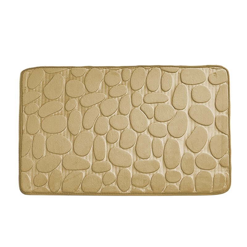 Badmat Coral Fleece Badkamer Tapijt Wateropname Non-Slip Memory Foam Absorberende Imitatie Konijnenbont Vloer Mat: Camel B