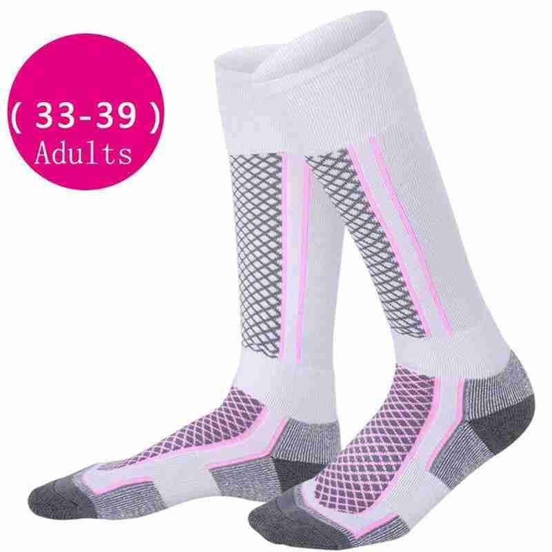 Chaussettes thermiques de sport pour femme et homme, 1 paire, pour Ski d'hiver, marche, randonnée