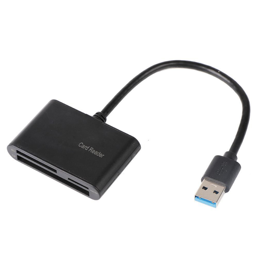 Leitor de cartão de memória usb 3 em 1, leitor de cartão sd usb3.0, adaptador de cartão flash compacto para cf/sd/tf micro cartão atacado