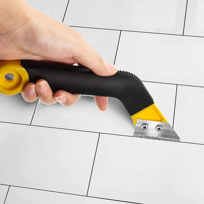 3 Pcs 8-Inch Angled Grout Hand Saw Tile Grout Saw Grout Removal Tool Diamond Surface Blades for Tile Grout Cleaning