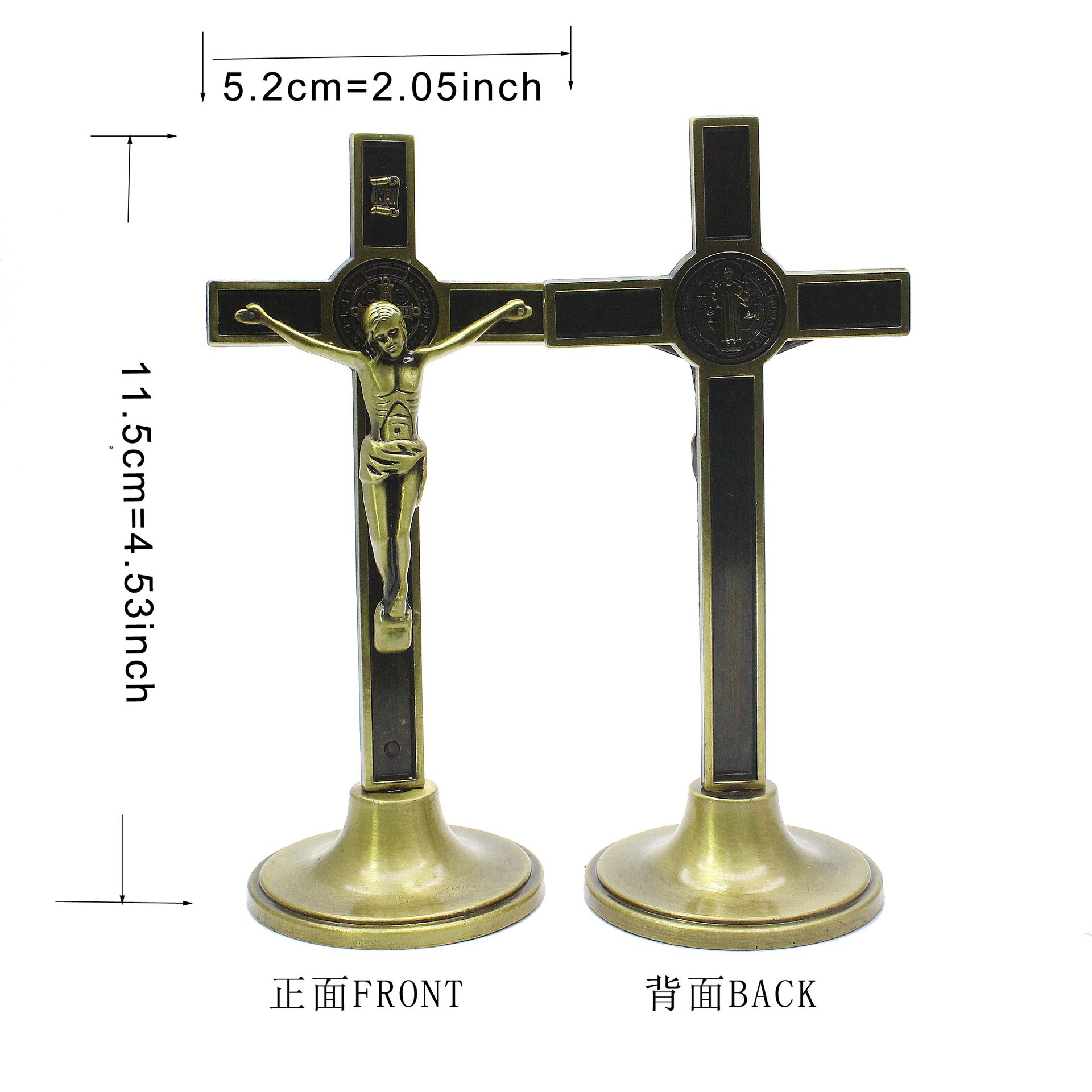 Metalen Kruis Christus Lijden Standbeeld Katholieke Jezus Kerk Icoon Voor Office Home Religieuze Decoratie Te Dragen PM0168-PM0169