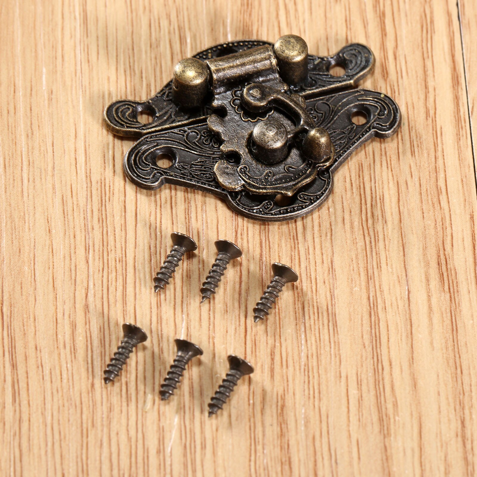 1Pc Antique Iron Antique Bronze Box Latch Hasp 38*29mm/48*37mm/65*52mm For Wine Box Box Wooden Box Decorative Hinges