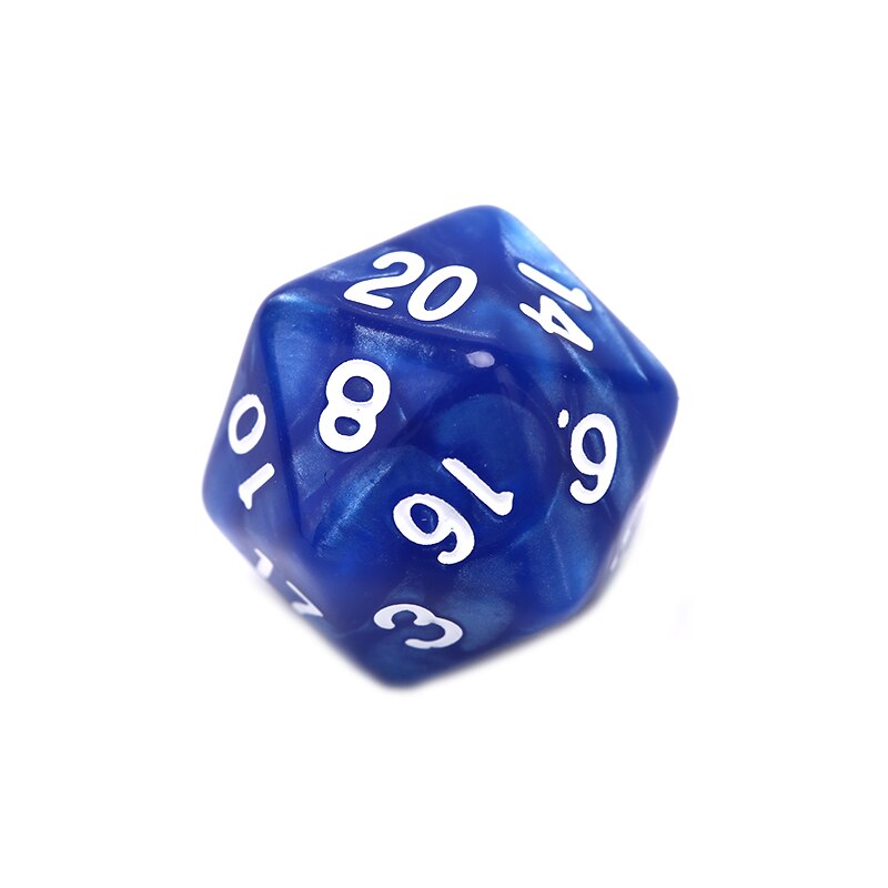 1PC Duurzaam Pearlized D20 Dobbelstenen Acryl 20 Zijdige Dobbelstenen voor Board Game: WL