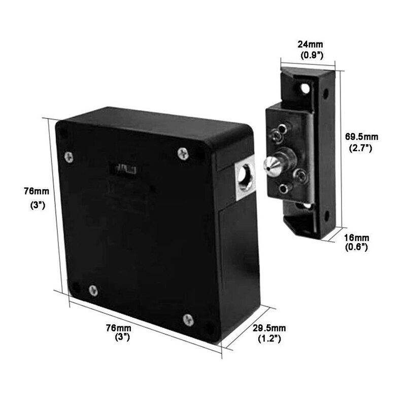 Smart Electronic RFID Cabinet Lock No Hole Easy Installation Furniture Locker Wardrobe Shoe Cabinet Drawer Door Lock with Two Ca