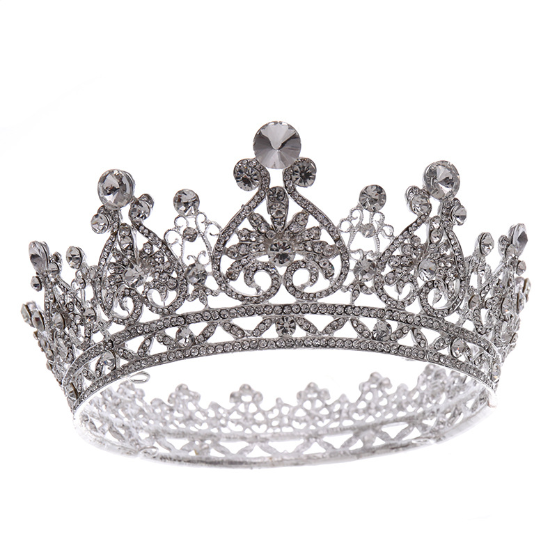Luxe Kristal Ronde Kroon Tiara Voor Vrouwen Strass Prom Diadeem Kroon Bruids Bruiloft Haaraccessoires Sieraden Kroon Tiara Cadeau