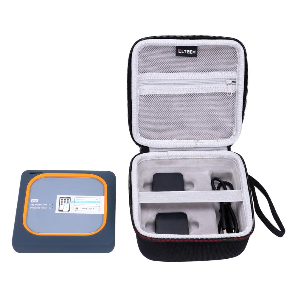 LTGEM EVA Hard Case für WD 1TB 2TB 250G 500G My Passport Drahtlose SSD Externe Tragbare stick-Reise Schutzhülle Tasche