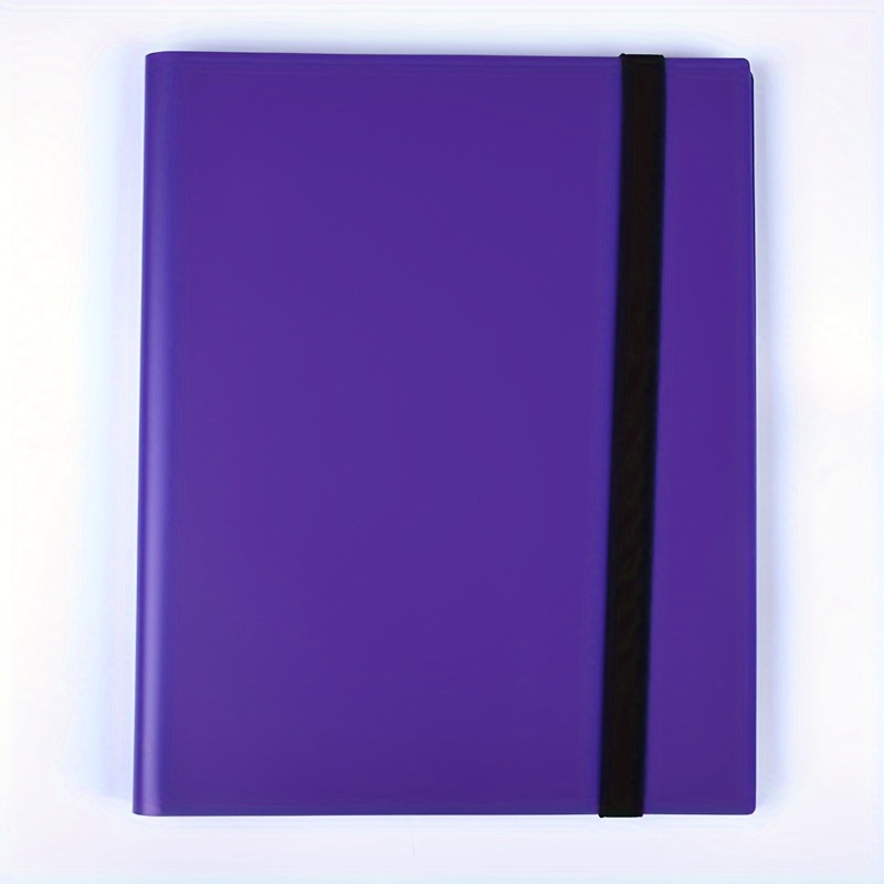 Trading card binder 4 pockets, 20 pages of 160 cards, side loading card book, football basketball card collector: PURPLE