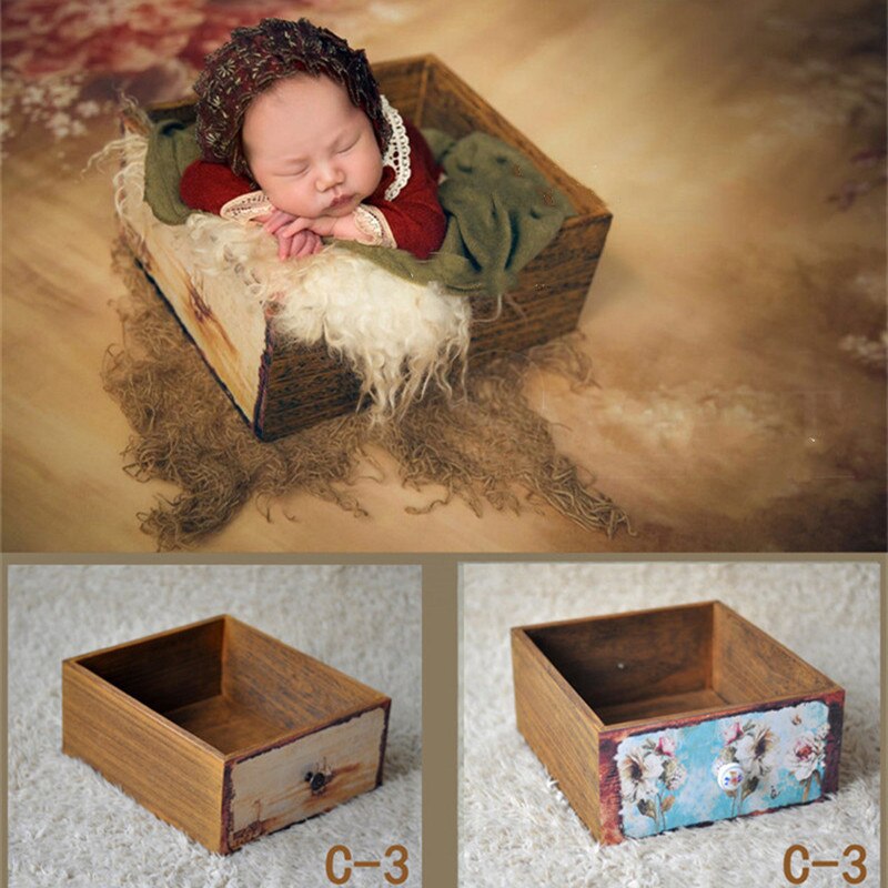 Accessoire de photographie pour -né, accessoire de photographie pour bébé, Studio pour bébé, cadre à tiroir, impression des deux côtés, séance Photo pour -né: C-3