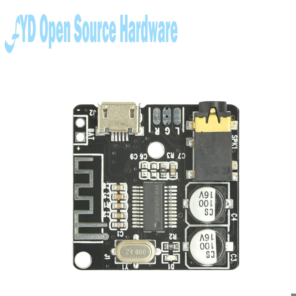 DIY für Bluetooth-Audio-Empfänger platine 4,1 0, 1 mp3 verlustfreie Decoder-Karte drahtloses Stereo-Musik modul 5,0-5V: Black